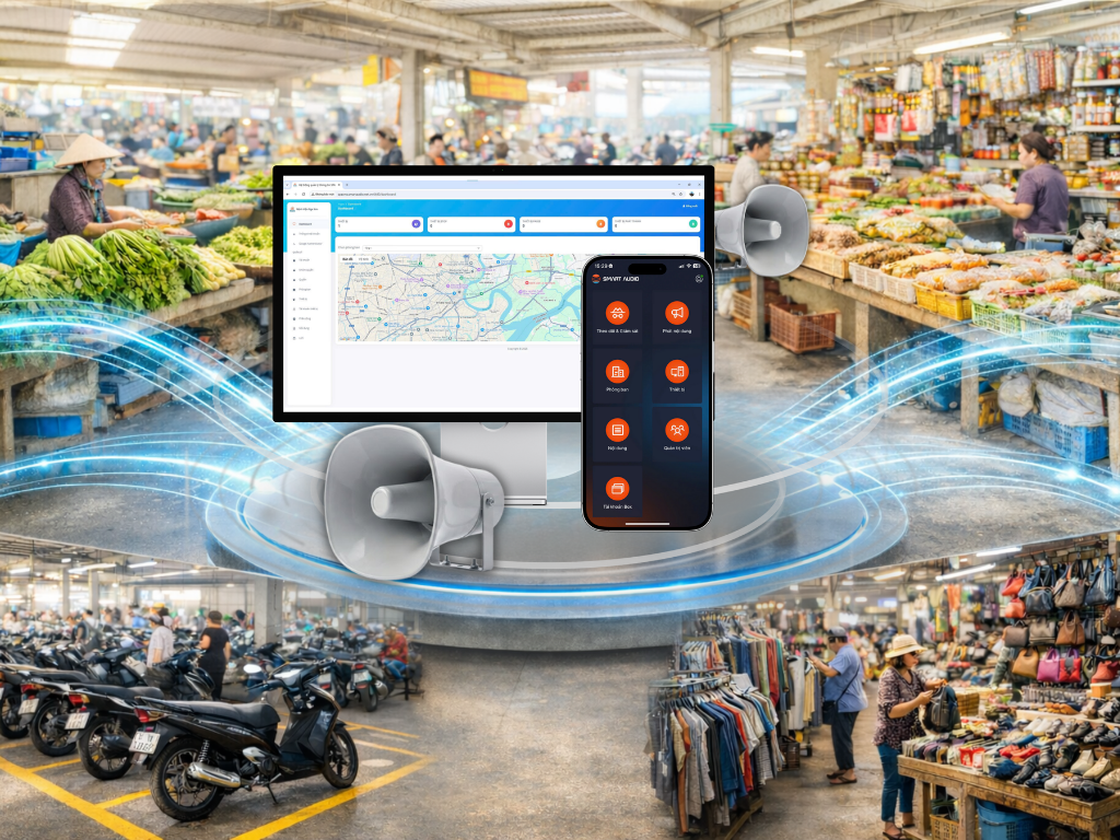 Giải Pháp Thông Báo Thông Minh S.P.A: Bước Đột Phá “Số Hóa” Hệ Thống Loa Chợ Truyền Thống